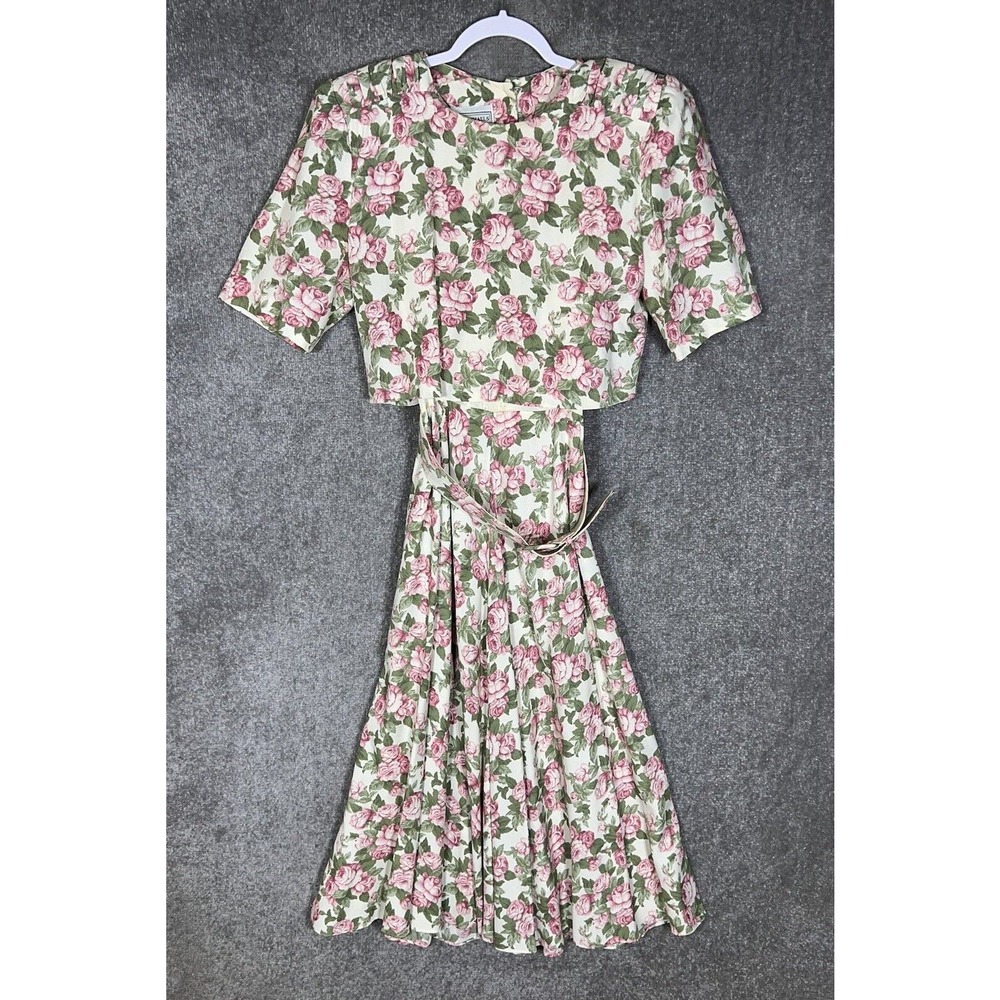 Vintage ED‎ Michaels Maxi Dress Womens Size 9/10 Floral Rayon Pockets USA Made